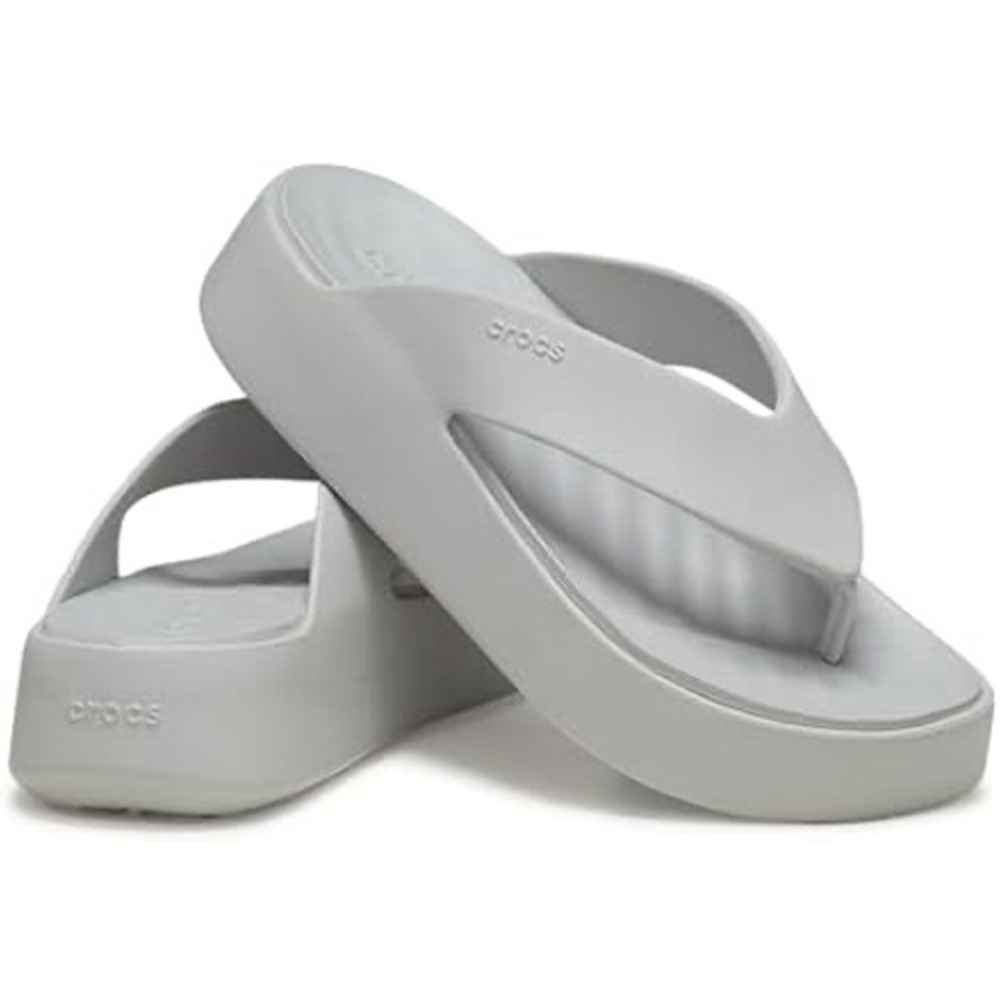 Crocs Getaway Platform‎ Flip Atmosphere Grey Sandals 209410 Womens 10